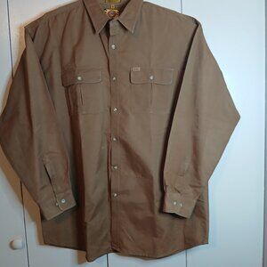Justin Men's XL/EG Exclusive Long Sleeve Brown Shirt (0754G2)